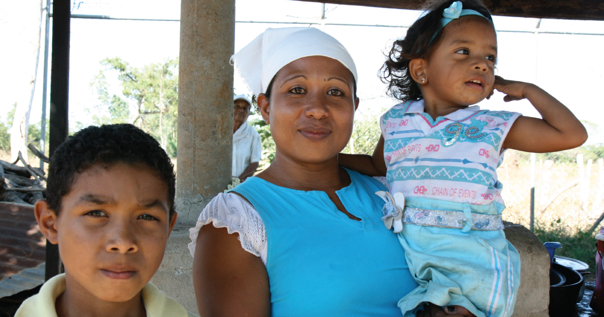 A woman and two children in Nicaragua