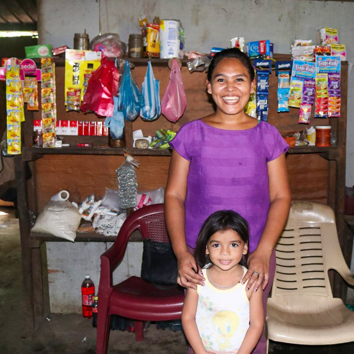 Mother and daughter at their store