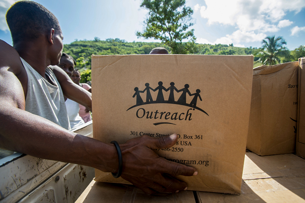 Boxes of protein enriched rice shipped to Haiti