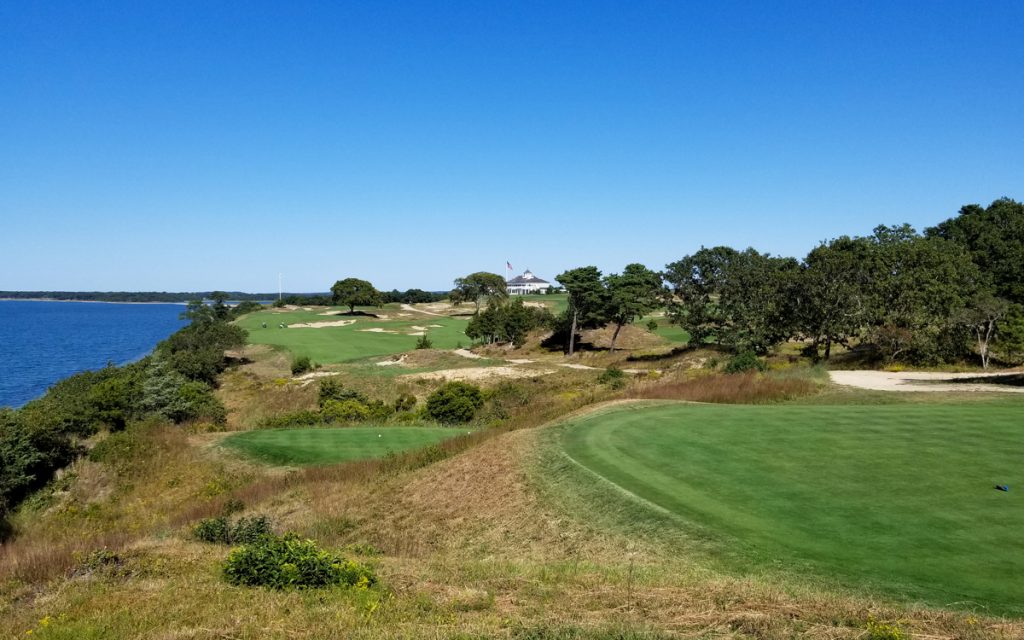 A shot of the golf course at Sebonack