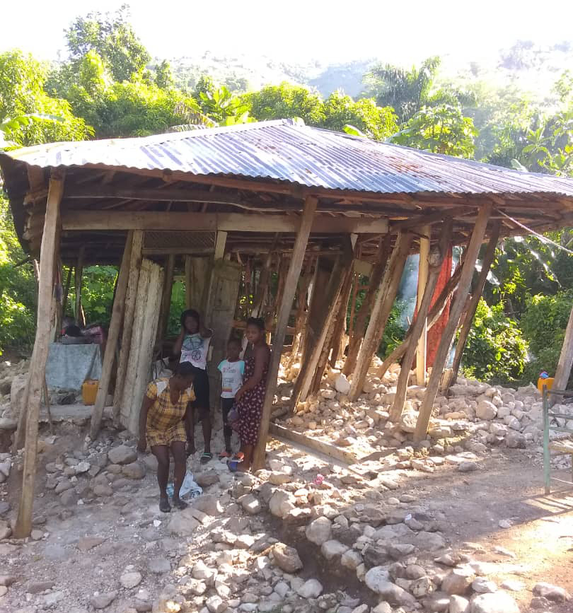 This MEBSH school in Terre Rouge was reduced to rubble after the recent earthquake