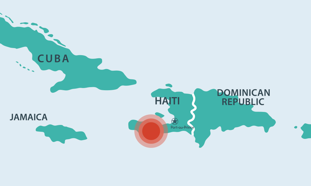 Haiti Earthquake Map - 2001