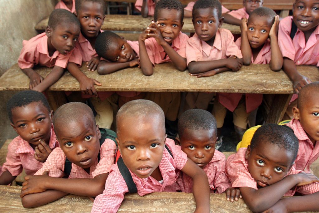 Children at school in Haiti