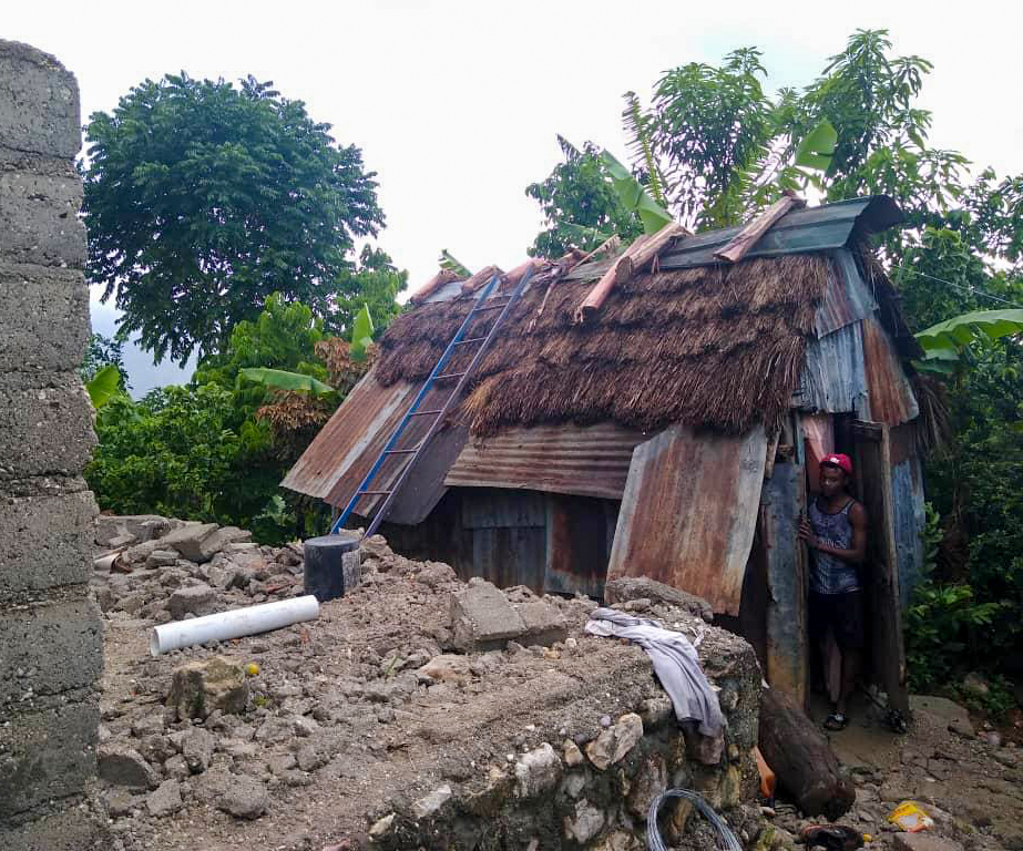 Devastation left by the Haiti earthquake around Camp-Perrin