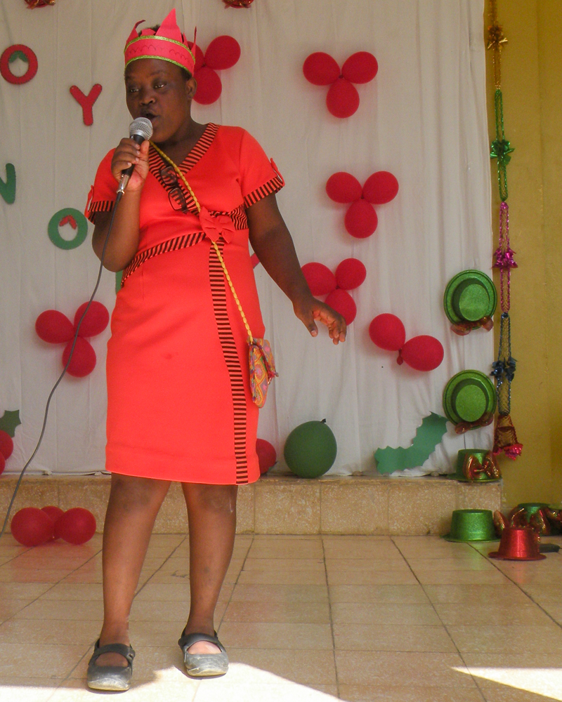 Meh singing at NAE's Christmas Celebration