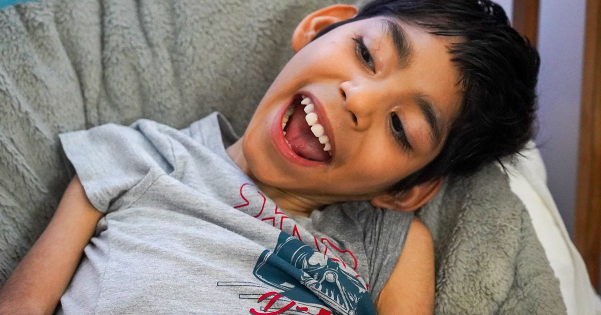 Christian smiling - Padre Vito Guarato Home, El Salvador