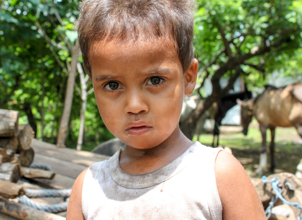 Nicaraguan boy looking at the camera