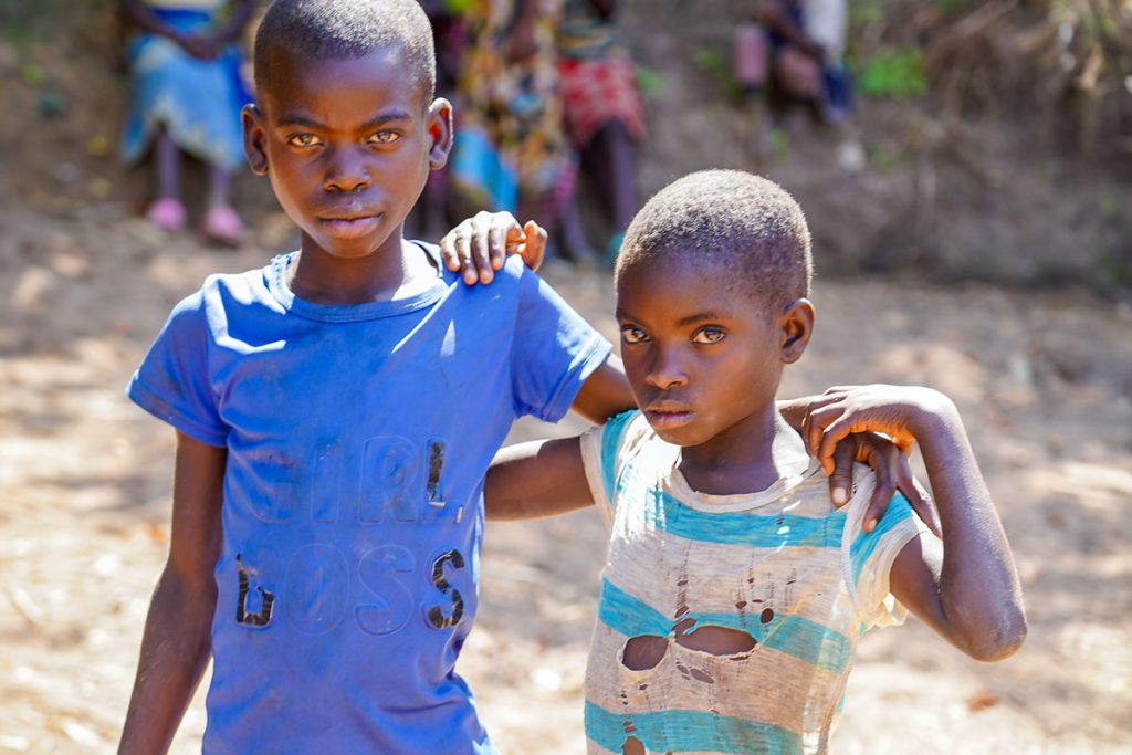 Children from the Kamenda Village in Zambia