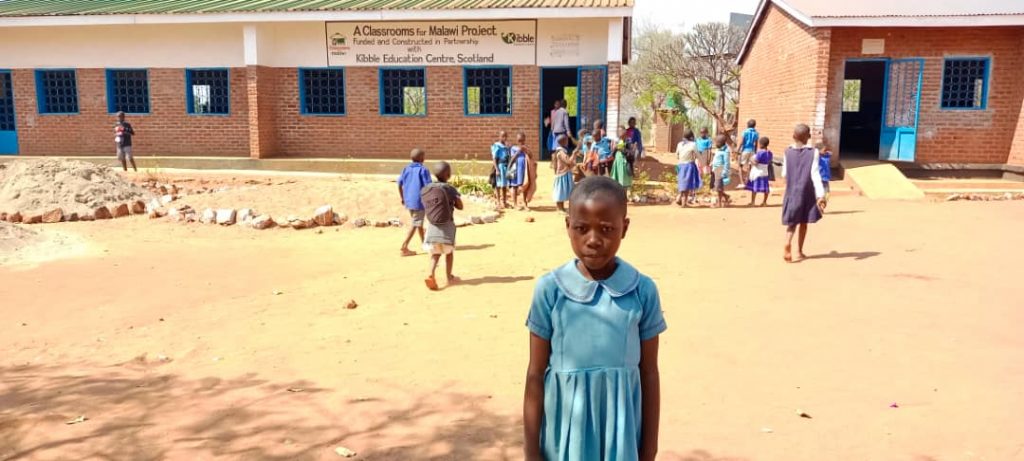 Tamala at school in rural Malawi