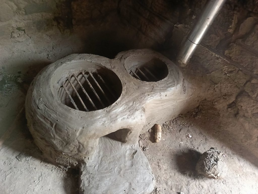 Lydia's stove in rural Uganda.
